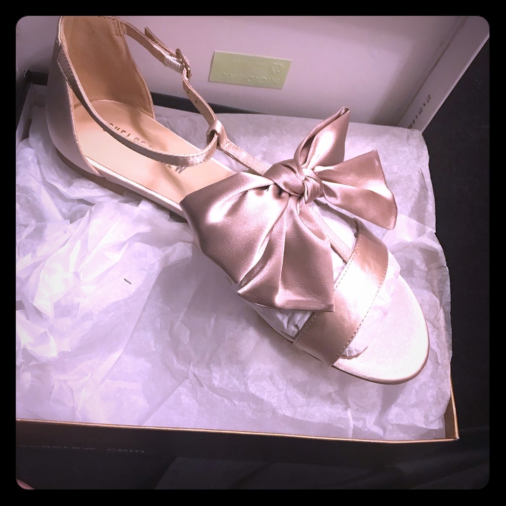 Blush Satin Sandals NWB